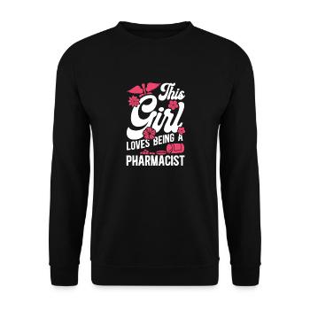 Pharmacy Tech Technician - Unisex Pullover - Schwarz - Vorne - Alina (178cm) & Michal (187cm)
