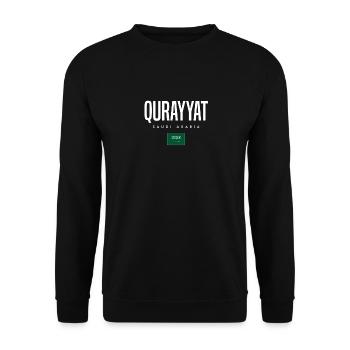 Qurayyat Saudi-Arabien - Unisex Pullover - Schwarz - Vorne - Alina (178cm) & Michal (187cm)
