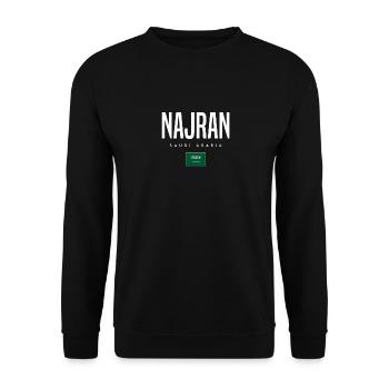 Najran Saudi-Arabien - Unisex Pullover - Schwarz - Vorne - Alina (178cm) & Michal (187cm)