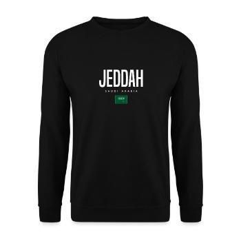 Jeddah Saudi-Arabien - Unisex Pullover - Schwarz - Vorne - Alina (178cm) & Michal (187cm)