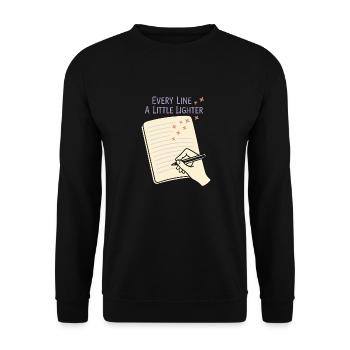 Dankbarkeitspraxis Journalliebhaber Emotional - Unisex Pullover - Schwarz - Vorne - Alina (178cm) & Michal (187cm)