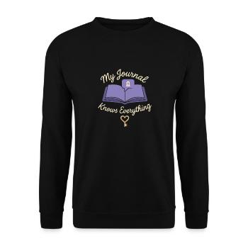 Dankbarkeitspraxis Journalliebhaber Emotional - Unisex Pullover - Schwarz - Vorne - Alina (178cm) & Michal (187cm)