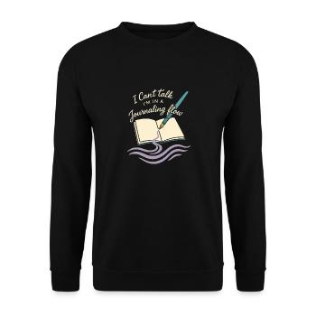Dankbarkeitspraxis Journalliebhaber Emotional - Unisex Pullover - Schwarz - Vorne - Alina (178cm) & Michal (187cm)