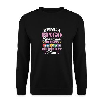 Bingo Granny Gambling Real Bingo Fans Retirement - Unisex Sweatshirt - black - Front - Alina (178cm) & Michal (187cm)