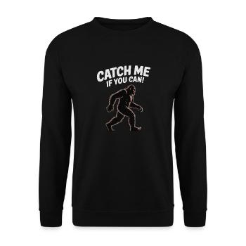 BIGFOOT, ATTRAPE-MOI SI TU PEUX - Sweat-shirt Unisexe - noir - Devant - Alina (178cm) & Michal (187cm)