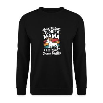 Jack Russel Mama, marchand de snacks légendaire - Sweat-shirt Unisexe - noir - Devant - Alina (178cm) & Michal (187cm)