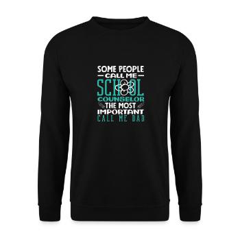 Manche Nennen Mich Schulberater Papa - Unisex Pullover - Schwarz - Vorne - Alina (178cm) & Michal (187cm)