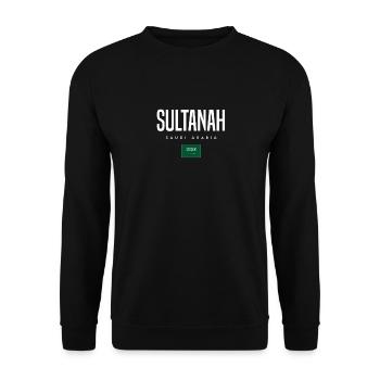Sultanah Saudi-Arabien - Unisex Pullover - Schwarz - Vorne - Alina (178cm) & Michal (187cm)