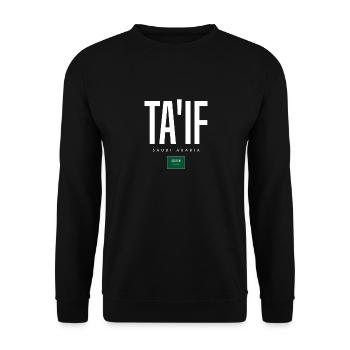 Ta'if Saudi-Arabien - Unisex Pullover - Schwarz - Vorne - Alina (178cm) & Michal (187cm)