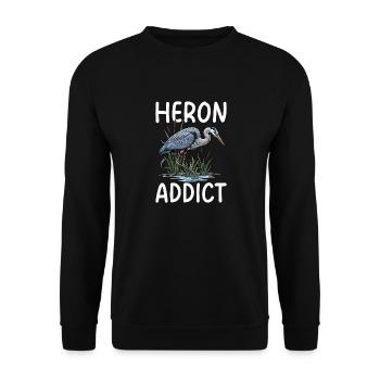 Heron Addict - Unisex Sweatshirt - black - Front - Alina (178cm) & Michal (187cm)
