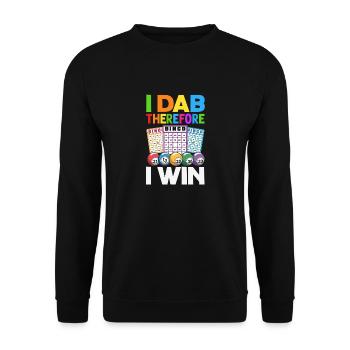 Funny Bingo Bingo Night Gift Bingo Player - Unisex Sweatshirt - black - Front - Alina (178cm) & Michal (187cm)