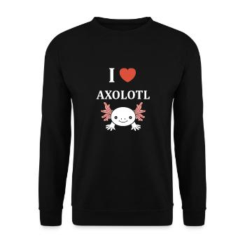 Axolotl - Unisex Pullover - Schwarz - Vorne - Alina (178cm) & Michal (187cm)