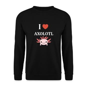 Axolotl - Unisex Pullover - Schwarz - Vorne - Alina (178cm) & Michal (187cm)