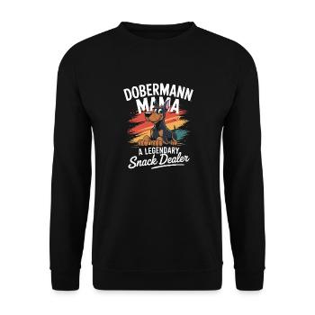 Doberman Mama, marchande de collations légendaire - Sweat-shirt Unisexe - noir - Devant - Alina (178cm) & Michal (187cm)