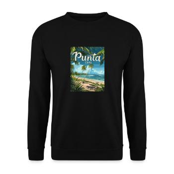 Tropical Punta Cana Beach Palmiers paradisiaques - Sweat-shirt Unisexe - noir - Devant - Alina (178cm) & Michal (187cm)