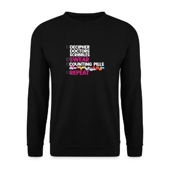 Pharmacy Tech Technician - Unisex Sweatshirt - black - Front - Alina (178cm) & Michal (187cm)