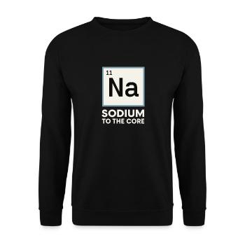 Salzliebhaber Natriumabhängiger Nacl Meme - Unisex Pullover - Schwarz - Vorne - Alina (178cm) & Michal (187cm)