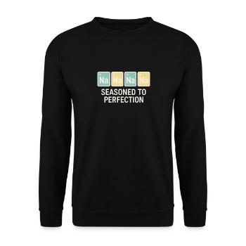 Salzliebhaber Natriumabhängiger Nacl Meme - Unisex Pullover - Schwarz - Vorne - Alina (178cm) & Michal (187cm)