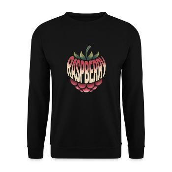 Raspberry - Cool Fruit Logo - Unisex Pullover - Schwarz - Vorne - Alina (178cm) & Michal (187cm)