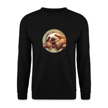 Sloths Sloth - Unisex Sweatshirt - black - Front - Alina (178cm) & Michal (187cm)