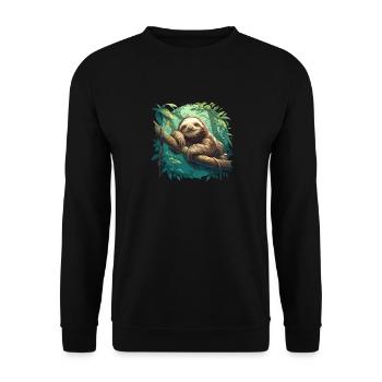 Sloths Sloth - Unisex Sweatshirt - black - Front - Alina (178cm) & Michal (187cm)
