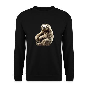 Sloths Sloth - Unisex Sweatshirt - black - Front - Alina (178cm) & Michal (187cm)
