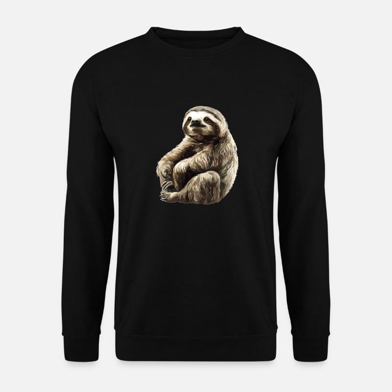Faultiere Faultier - Unisex Pullover - Schwarz