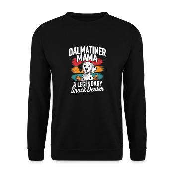 Maman dalmate, marchande de snacks légendaire - Sweat-shirt Unisexe - noir - Devant - Alina (178cm) & Michal (187cm)
