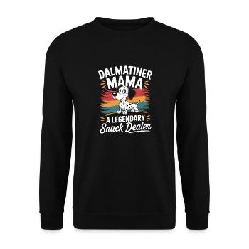Maman dalmate, marchande de snacks légendaire - Sweat-shirt Unisexe - noir - Devant - Alina (178cm) & Michal (187cm)