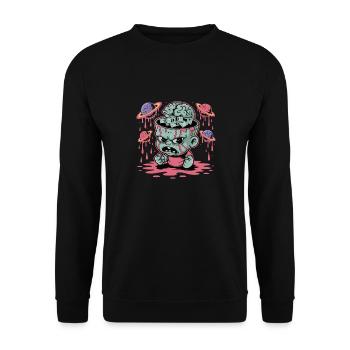 STREETWEAR CHAOTIQUE - Sweat-shirt Unisexe - noir - Devant - Alina (178cm) & Michal (187cm)