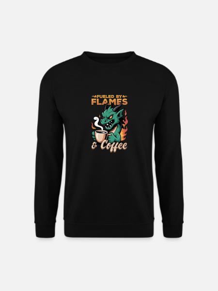 Dragon Coffee Mythical Creatures - Unisex Pullover - Schwarz