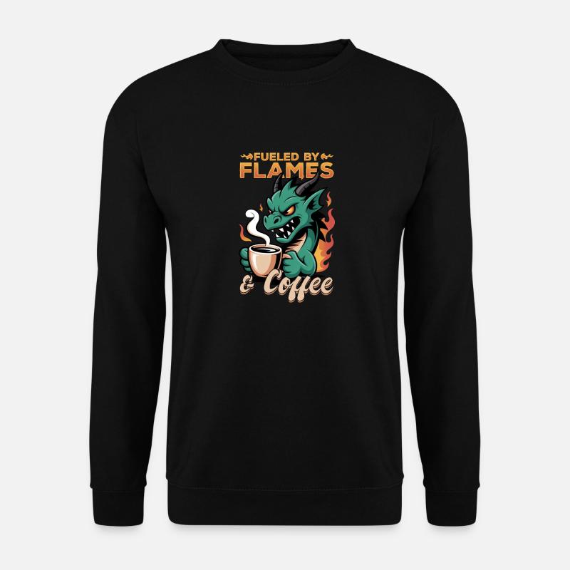 Dragon Coffee Mythical Creatures - Unisex Pullover - Schwarz