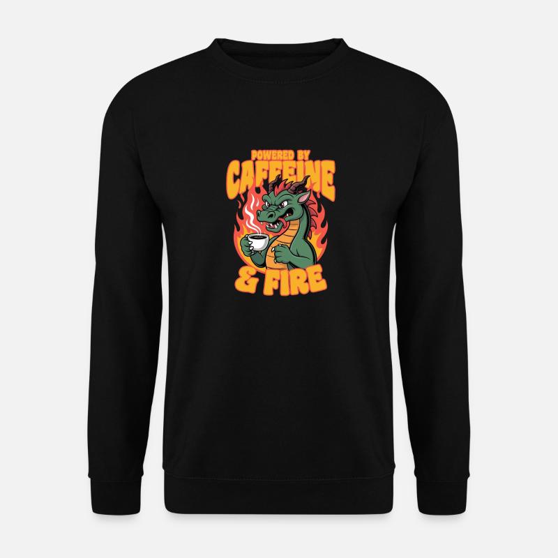 Dragon Coffee Mythical Creatures - Unisex Pullover - Schwarz