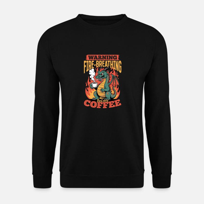 Dragon Coffee Mythical Creatures - Unisex Pullover - Schwarz