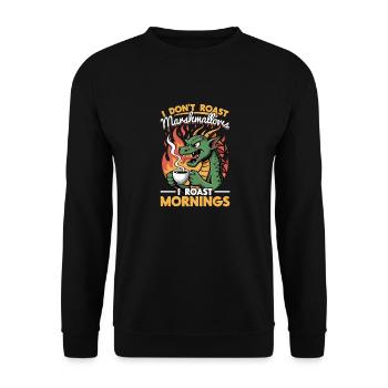 Dragon Coffee Mythical Creatures - Unisex Sweatshirt - black - Front - Alina (178cm) & Michal (187cm)