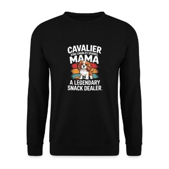 Cavalier King Charles Mama Revendeur de collations légendaire - Sweat-shirt Unisexe - noir - Devant - Alina (178cm) & Michal (187cm)