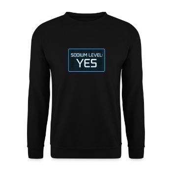 Salzliebhaber Natriumabhängiger Nacl Meme - Unisex Pullover - Schwarz - Vorne - Alina (178cm) & Michal (187cm)