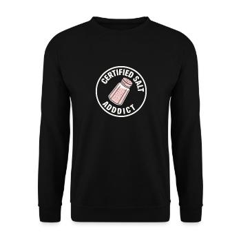 Salzliebhaber Natriumabhängiger Nacl Meme - Unisex Pullover - Schwarz - Vorne - Alina (178cm) & Michal (187cm)