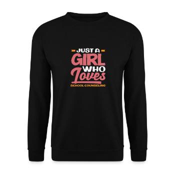 Une fille aime le conseil scolaire - Sweat-shirt Unisexe - noir - Devant - Alina (178cm) & Michal (187cm)