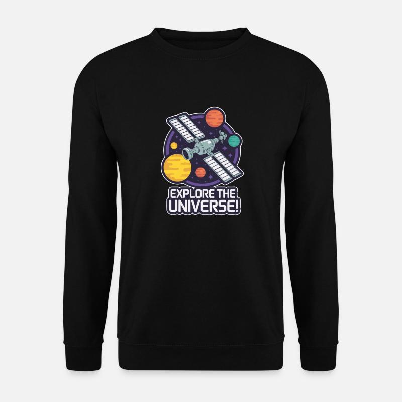 STATION SPATIALE, EXPLOREZ L’UNIVERS - Sweat-shirt Unisexe - noir