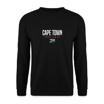 Cape Town, South Africa - Unisex Sweatshirt - black - Front - Alina (178cm) & Michal (187cm)