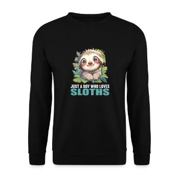 Paresseux Paresseux - Sweat-shirt Unisexe - noir - Devant - Alina (178cm) & Michal (187cm)