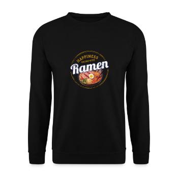Soupe de nouilles Ramen Vintage Japon Soupe rétro Design - Sweat-shirt Unisexe - noir - Devant - Alina (178cm) & Michal (187cm)