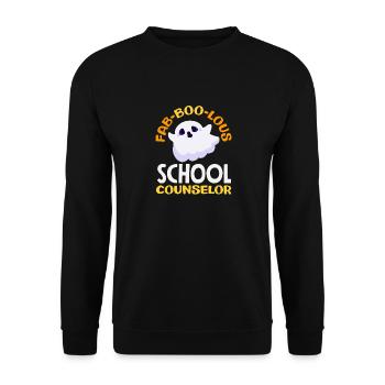 Fab-Boo-Lou's School Counselor Ghost - Unisex Sweatshirt - black - Front - Alina (178cm) & Michal (187cm)