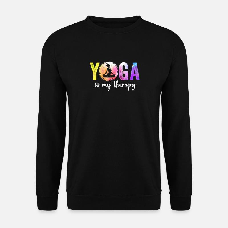 Yoga Is My Therapy - Unisex Sweatshirt - black