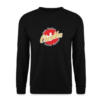 Meine Heimat Obwalden Geschenk - Unisex Pullover - Schwarz - Vorne - Alina (178cm) & Michal (187cm)