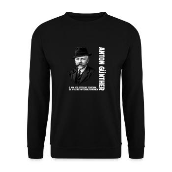Anton Guenther Erzgebirge Gottesgab - Unisex Pullover - Schwarz - Vorne - Alina (178cm) & Michal (187cm)