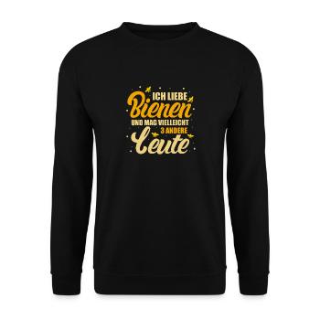 Hobbyimker Imker Bienen Flüsterer Imkern Honig - Unisex Pullover - Schwarz - Vorne - Alina (178cm) & Michal (187cm)