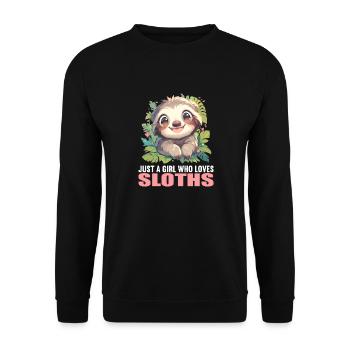 Sloths Sloth - Unisex Sweatshirt - black - Front - Alina (178cm) & Michal (187cm)