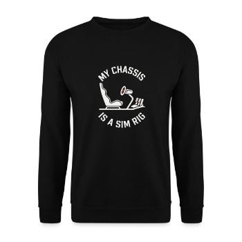 Sim Racing Simulator Cockpit Esports Racer - Sweat-shirt Unisexe - noir - Devant - Alina (178cm) & Michal (187cm)